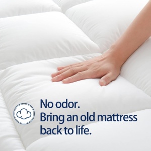 CHOPINMOON King Mattress Topper, Cooling Mattress Pad Cover Quilted Fitted Pillow Top with 8-21 Inch Deep Pocket, Overfilled Cooling Bed Topper (King)